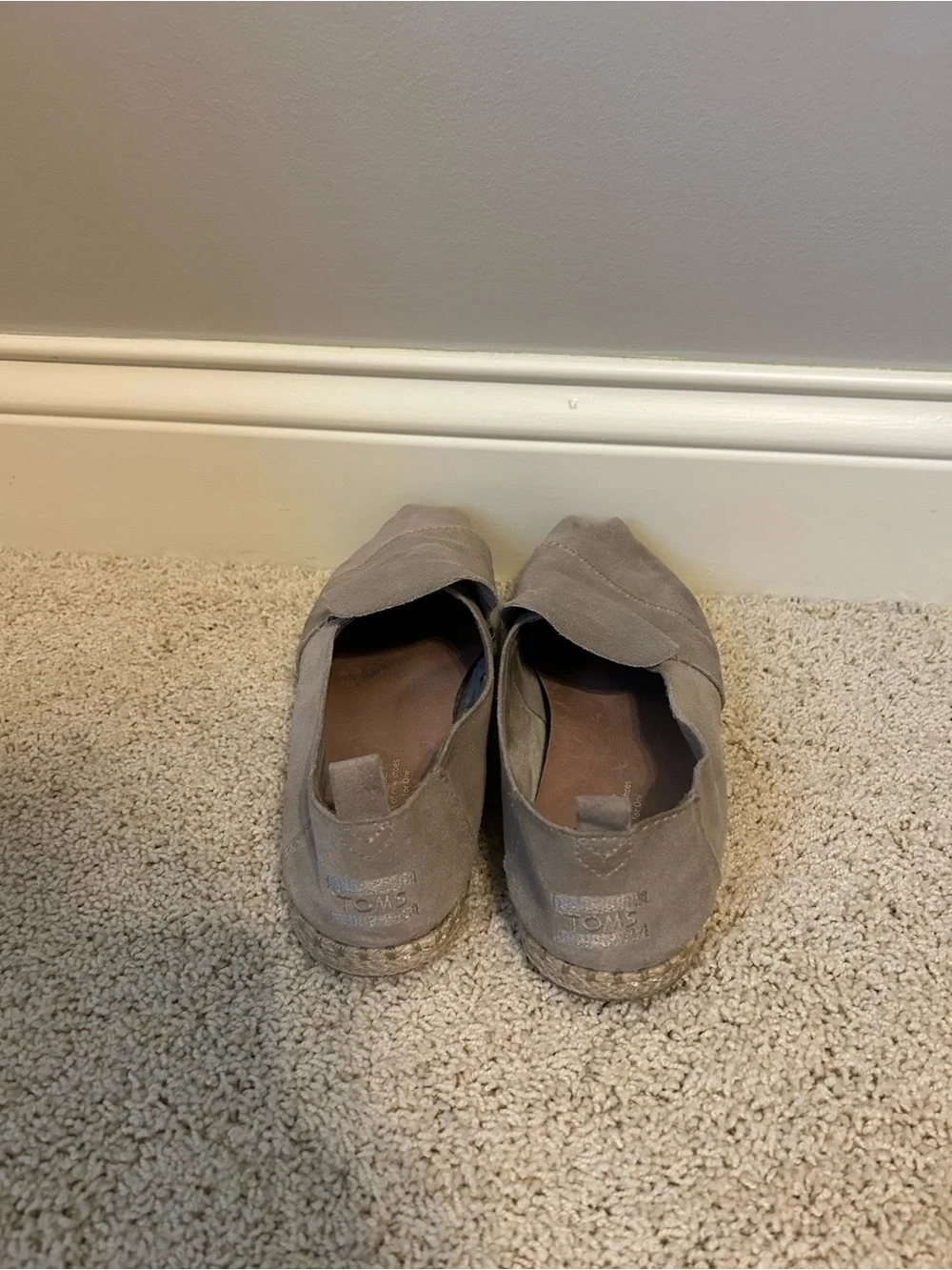 Tom’s Suede Espadrille Slip On Shoes